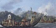 William Hodges Review of the War Galleys at Tahiti Spain oil painting artist